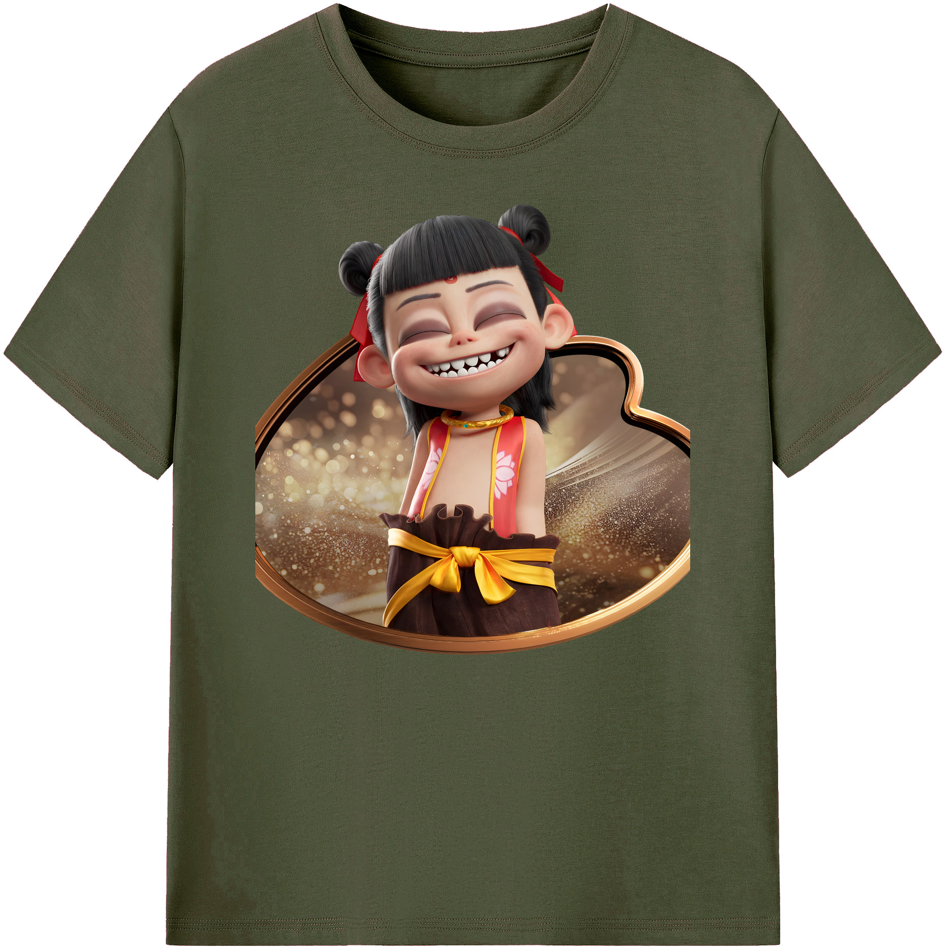 （画像用） Ne Zha 2 ナタ 魔童の大暴れ 綿100％ メンズ半袖Tシャツ｜肌触りやわらか＆通気性